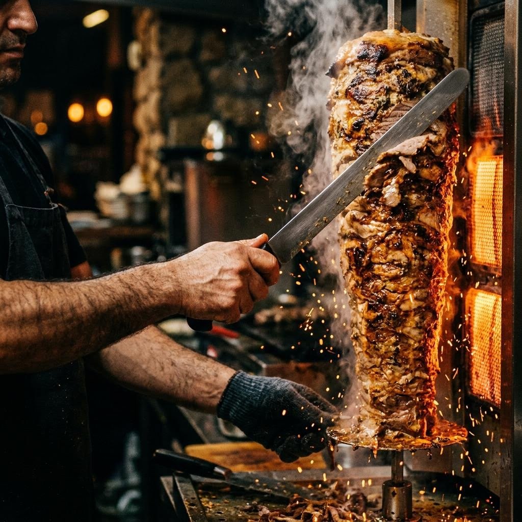 Chef preparando Kebab